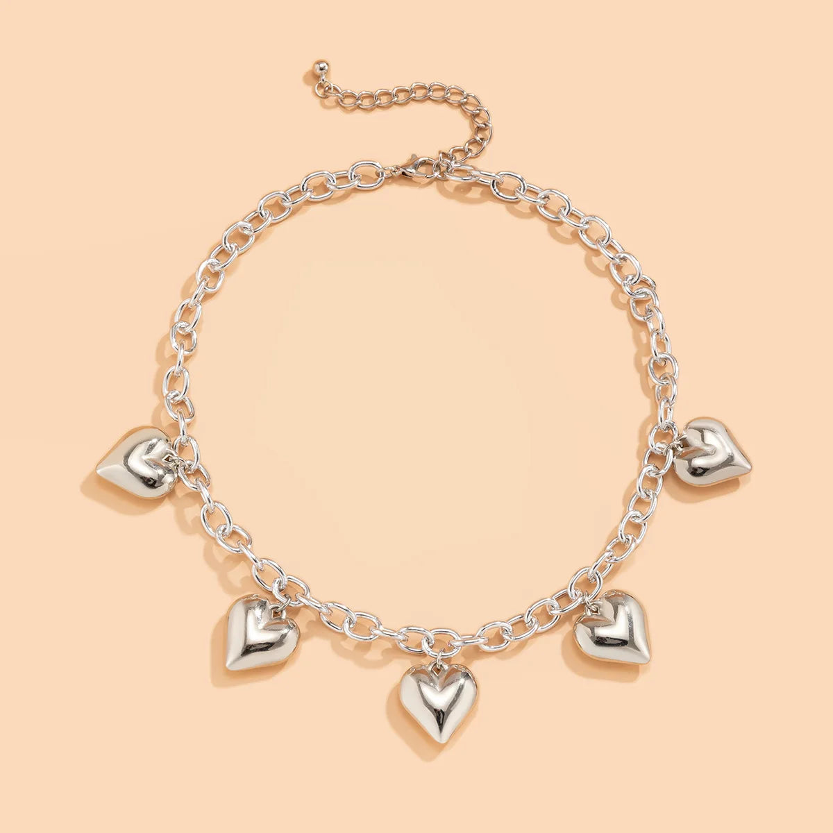 Golden Heart Charm Necklace