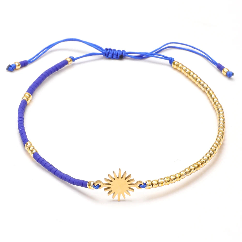 colored Sun Charm Bracelet