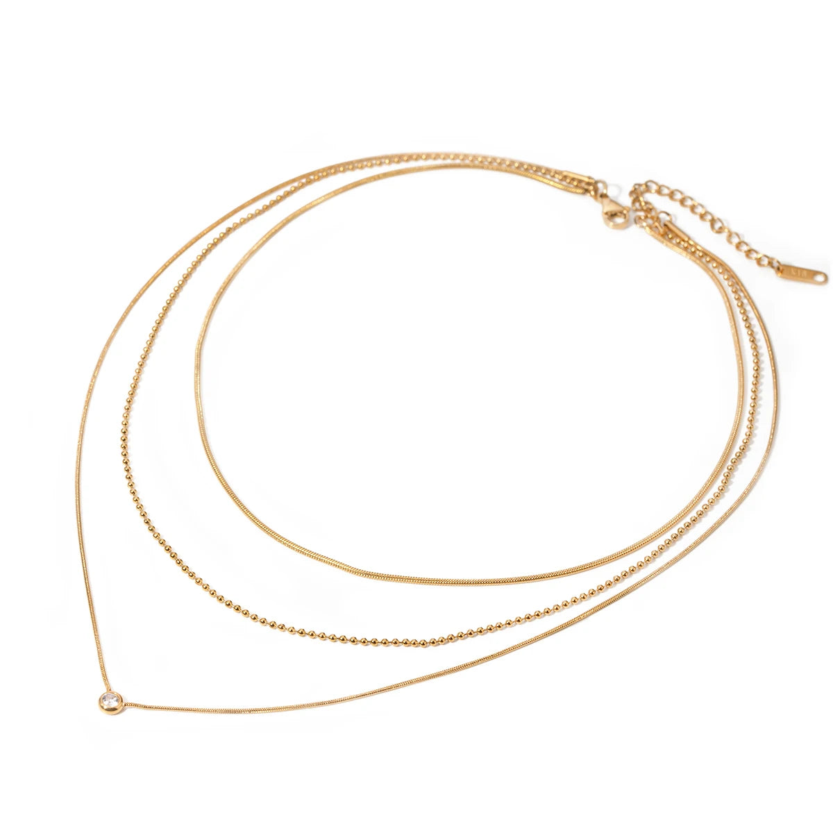 3-Layer gold Necklace Chain