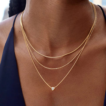 3-Layer gold Necklace Chain