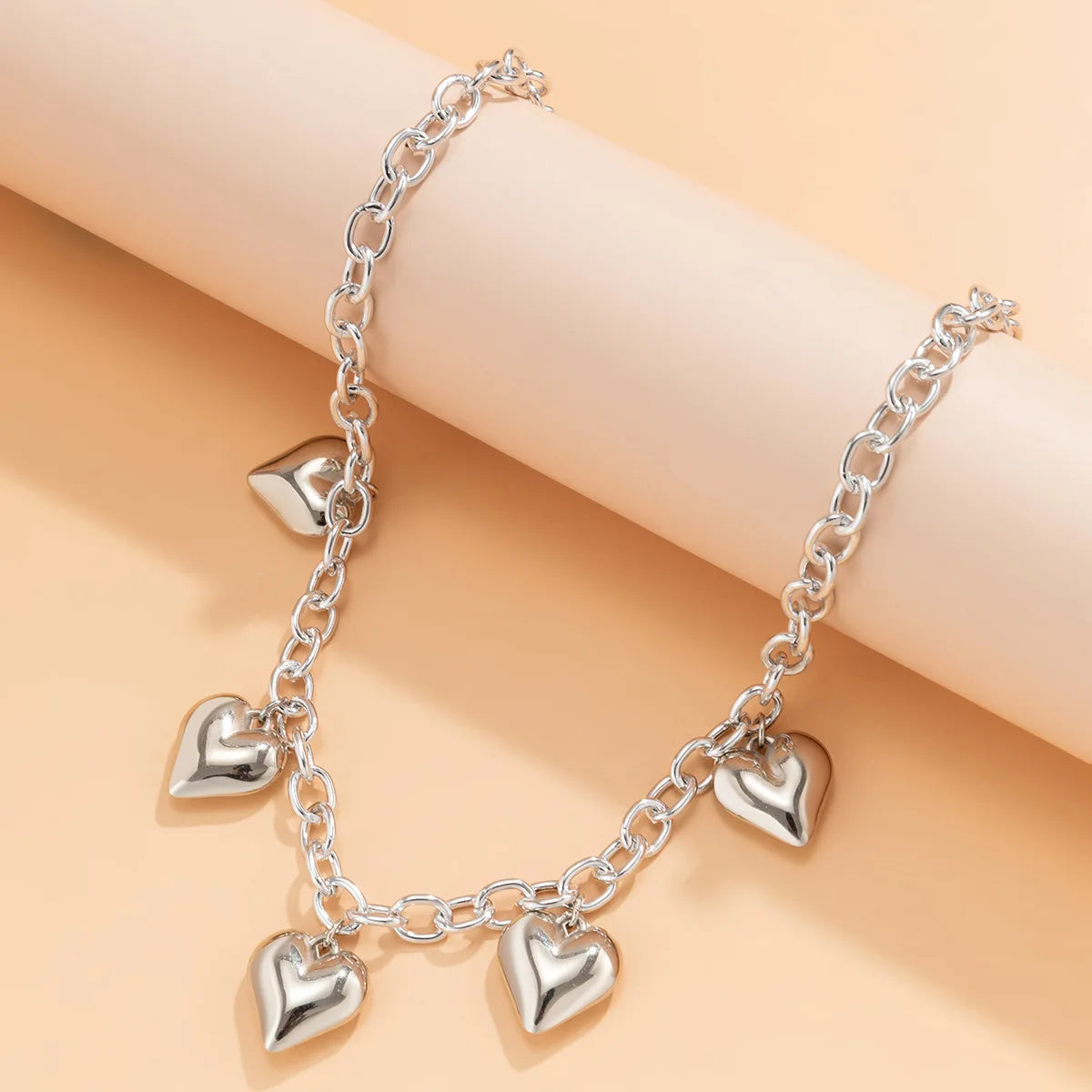 Golden Heart Charm Necklace
