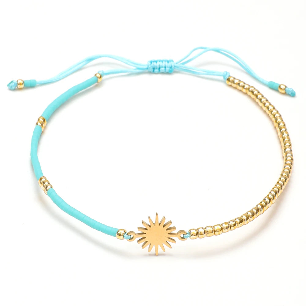 colored Sun Charm Bracelet