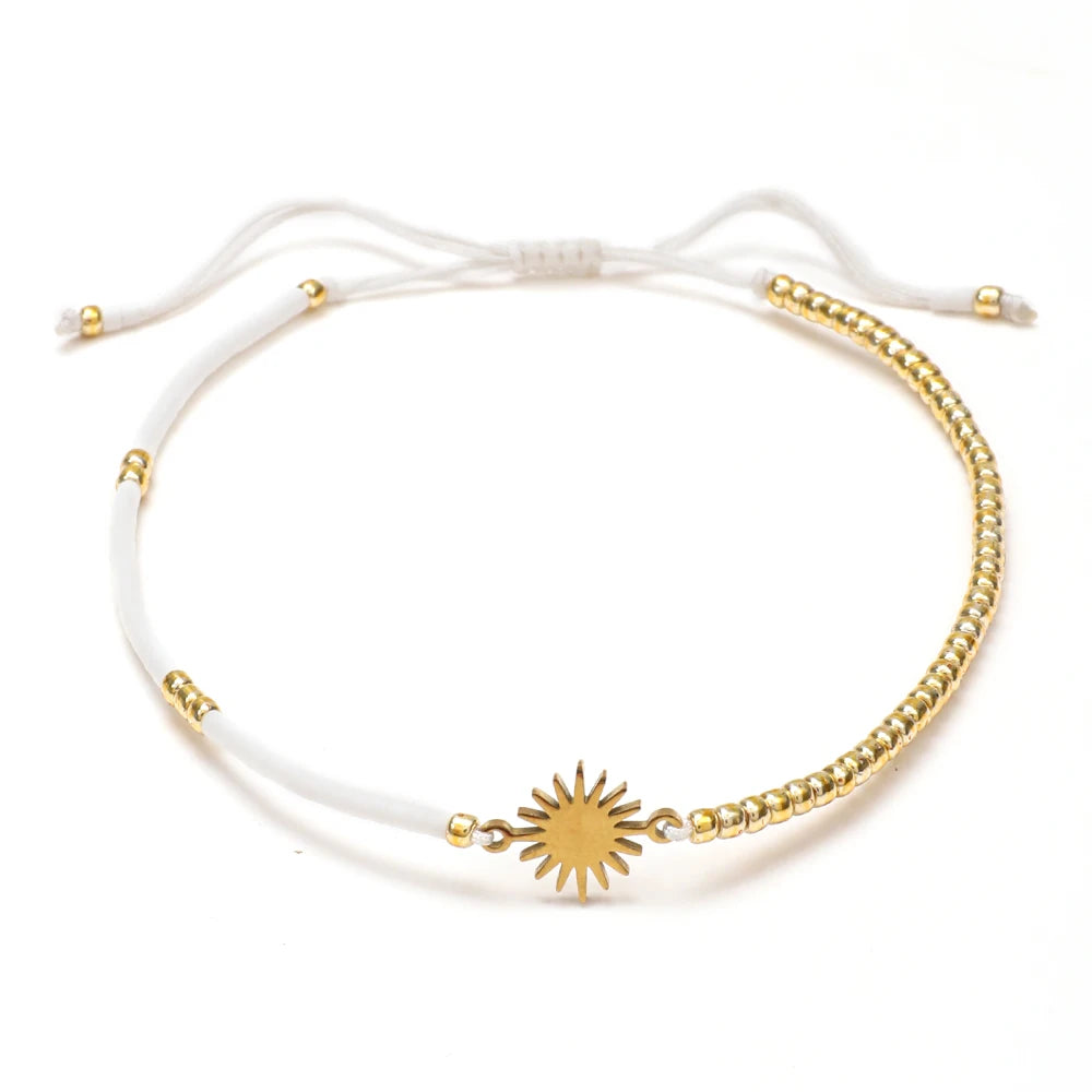 colored Sun Charm Bracelet