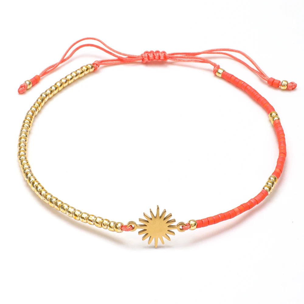colored Sun Charm Bracelet