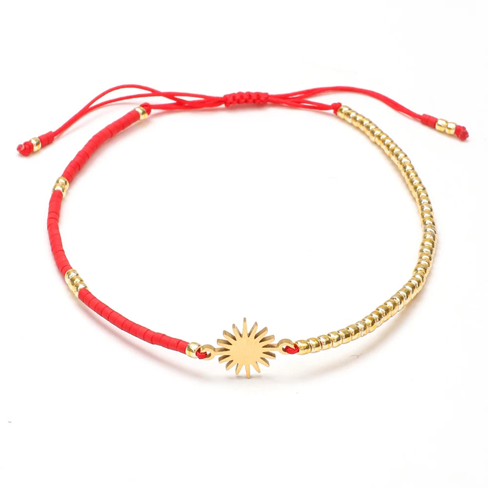 colored Sun Charm Bracelet