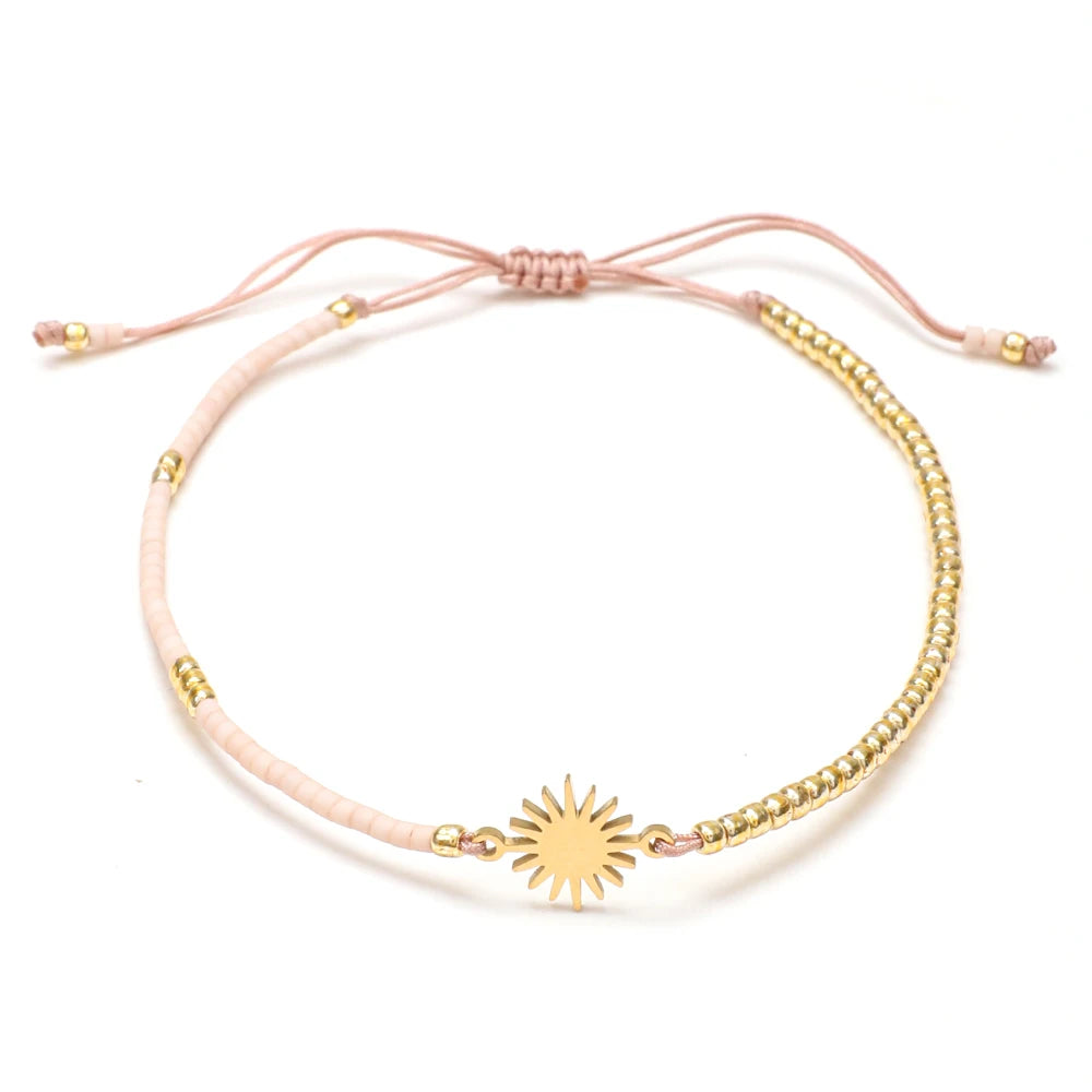 colored Sun Charm Bracelet